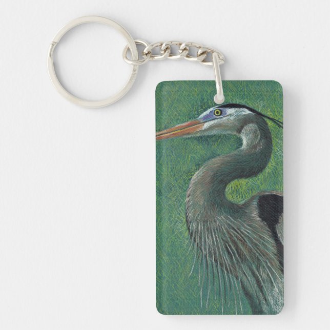 Close up heron key ring (Front)