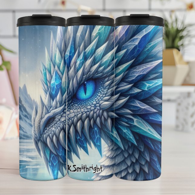 Close Up Ice Dragon Head Thermal Tumbler (Creator Uploaded)
