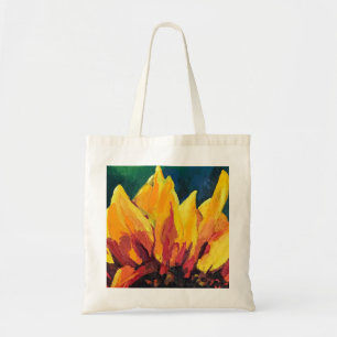 Close Up Impasto Sunflower Painting Tote Bag