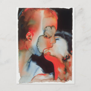 Close-up Kiss 1988 Postcard