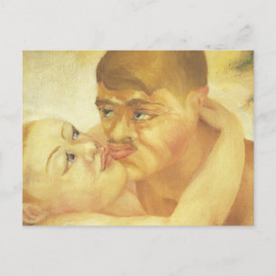 Close-Up (Kiss), D.H. Lawrence Fine Art Postcard