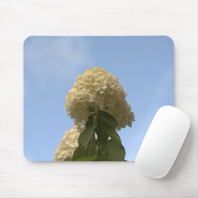 Close-up Lime Hydrangeas pointing to sky Mousepad (With Mouse)