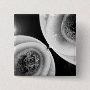 Close up look at cell division 15 cm square badge