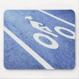 Close-up of a bicycle sign on the road mouse pad