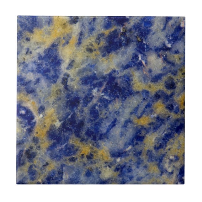 Close up of a Blue Sodalite Ceramic Tile (Front)