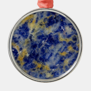 Close up of a Blue Sodalite Metal Tree Decoration