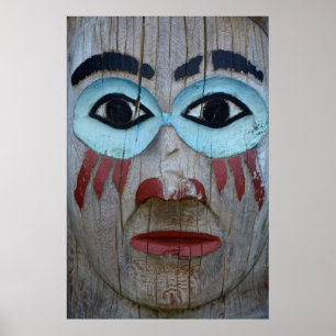 Close Up Of A Carved Totem Poster