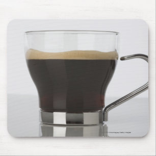 Close-up of a coffee cup mouse pad