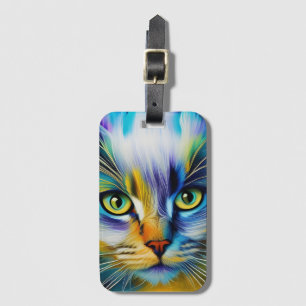 Close up of a Colourful Siamese Kitten Luggage Tag