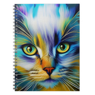 Close up of a Colourful Siamese Kitten Notebook