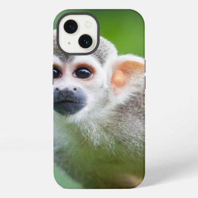 Close-up of a Common Squirrel Monkey iPhone Case (Back)