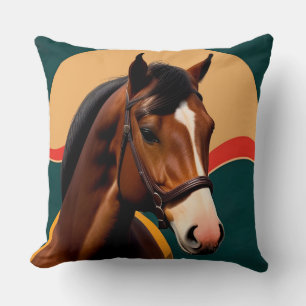 Close-Up of a Elegant Horse Cushion