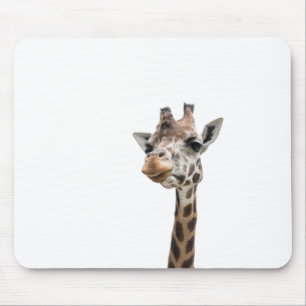 Close-up of a gorgeous giraffe face mouse pad