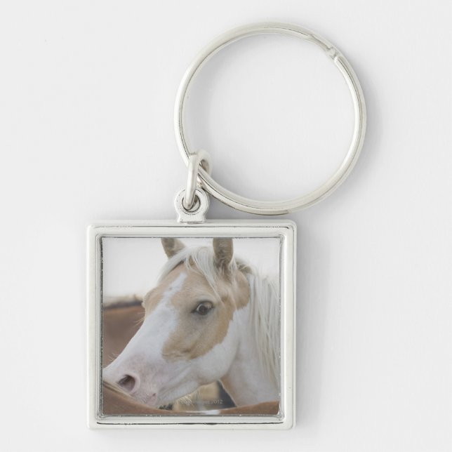 Close up of a herd of horses 2 key ring (Front)