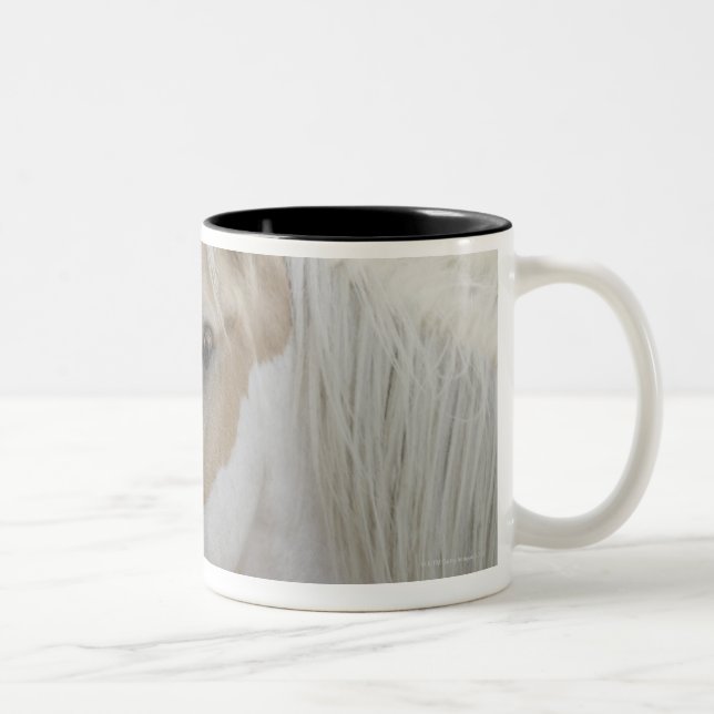 Close up of a herd of horses 2 Two-Tone coffee mug (Right)