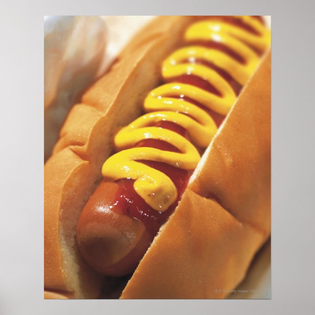 close-up of a hotdog poster (Front)