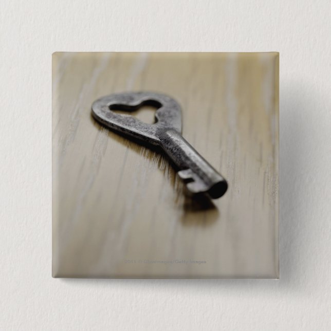 Close-up of a key 15 cm square badge (Front)