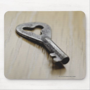 Close-up of a key mouse pad