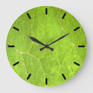 Close up of a leaf large clock
