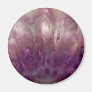 Close up of a purple Amethyst Magnet