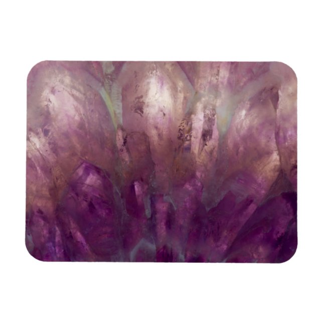 Close up of a purple Amethyst Magnet (Horizontal)