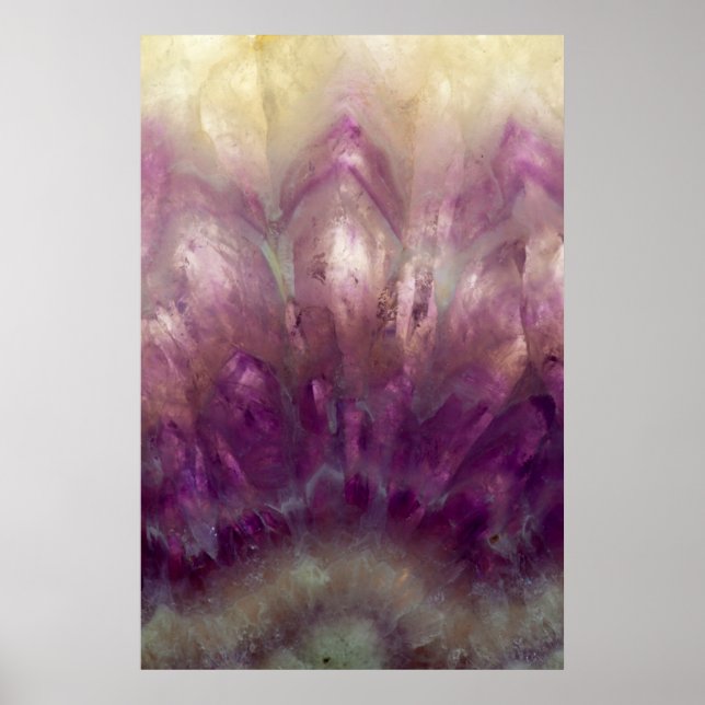 Close up of a purple Amethyst Poster (Front)