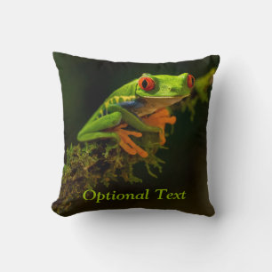 Close up of a Red Eyed Tree Frog #1 Cushion