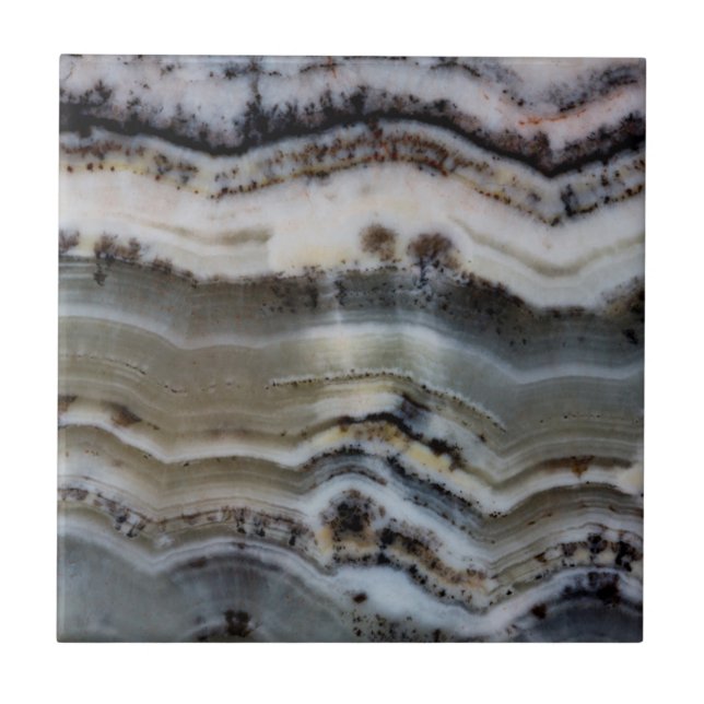 Close up of a Silver Lace Onyx Ceramic Tile (Front)