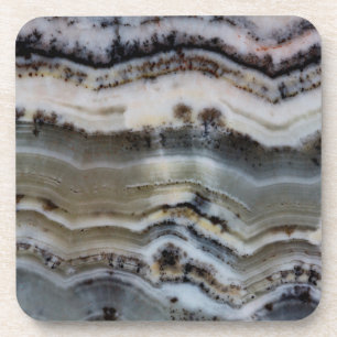 Close up of a Silver Lace Onyx Coaster