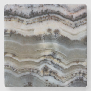 Close up of a Silver Lace Onyx Stone Coaster