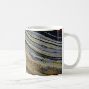Close up of a Striated Jasper Slab Coffee Mug