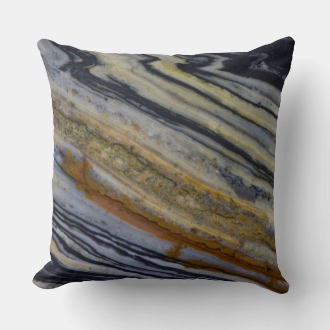 Close up of a Striated Jasper Slab Cushion (Front)