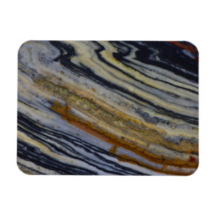 Close up of a Striated Jasper Slab Magnet