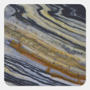 Close up of a Striated Jasper Slab Square Sticker