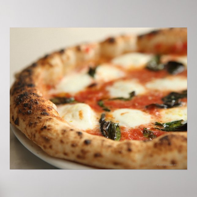 Close-up of a whole pizza pie poster (Front)