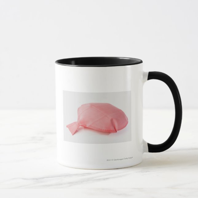Close-up of a whoopee cushion mug (Right)