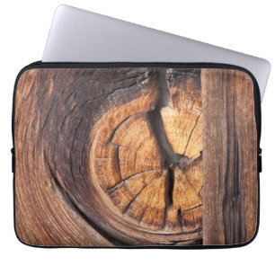 Close up of a wood knot, California Laptop Sleeve