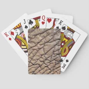 Close-Up Of African Elephant's Hide Playing Cards