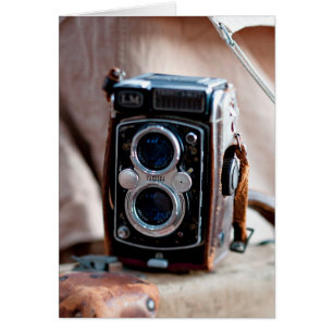 Close-up of an antique camera