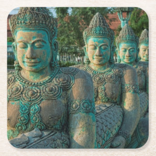 Close-up Of An Artists' Sculptures Square Paper Coaster