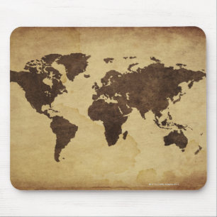 Close up of antique world map 3 mouse pad