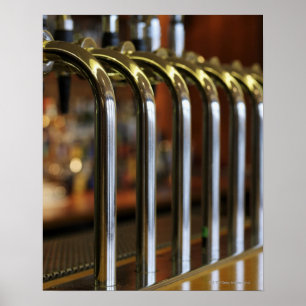 Close-up of bar taps poster