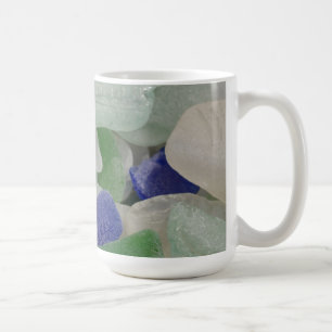 Close up of beach glass, Alaska Coffee Mug