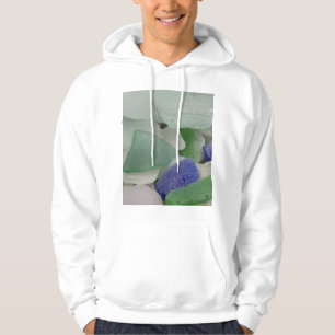 Close up of beach glass, Alaska Hoodie
