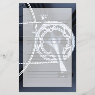 Close up of bicycle chain, pedal and gears stationery