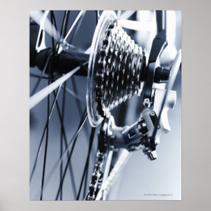 Close up of bicycle gears 2 poster