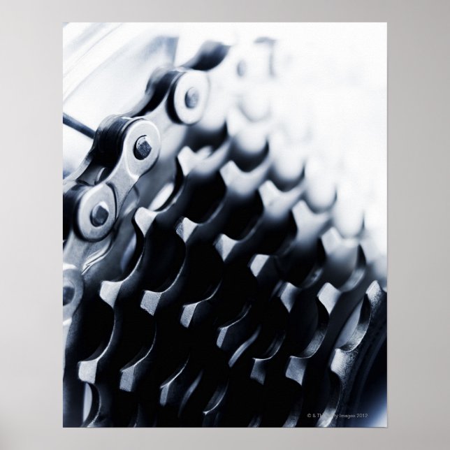 Close up of bicycle gears poster (Front)