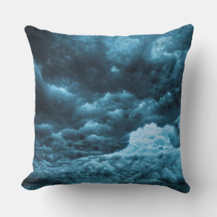 Close up of blue ice, Iceland Cushion