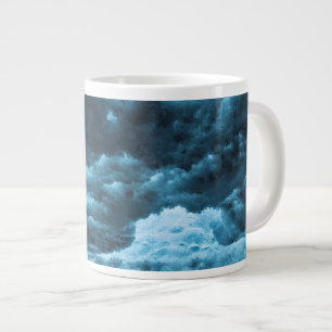 Close up of blue ice, Iceland Large Coffee Mug