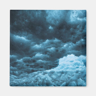 Close up of blue ice, Iceland Magnet